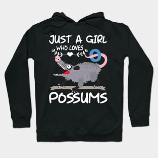 Just A Girl Who Loves Possums Animal Gift Hoodie